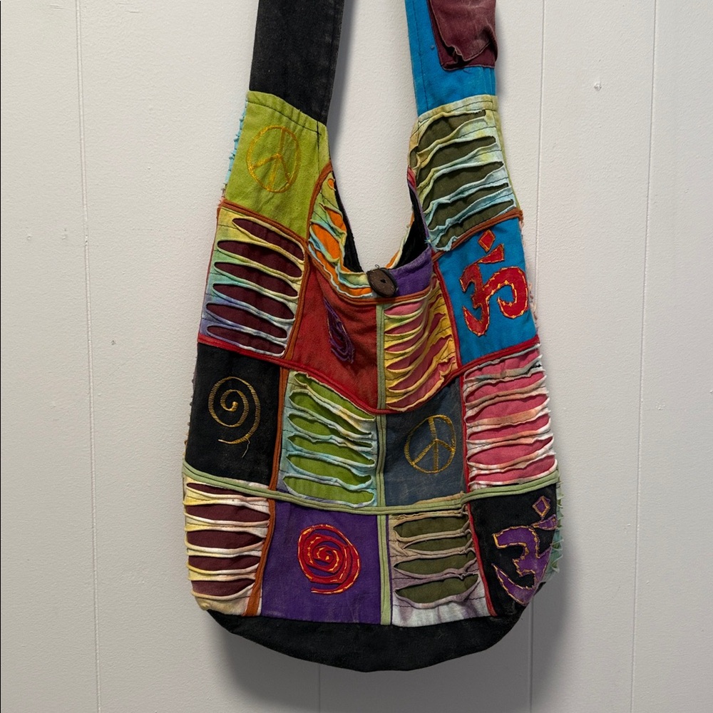 Colorful Patchwork Sling Bag by Rising International
